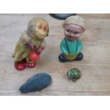 FOUR JAPANESE TIN PLATE TOYS