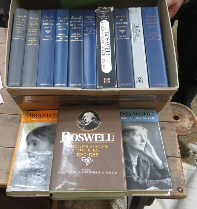 MIXED LOT OF VOLUMES INCLUDING BOSWELL, ETC.