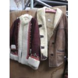 TWO VINTAGE SHEEPSKIN COATS