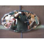 ART DECO COPPER COLOURED WALL MIRROR