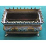 ORNATELY DECORATED VICTORIAN CLOISONNE PLANTER