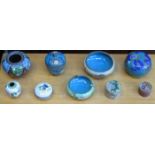 MIXED LOT OF SMALL CLOISONNE STORAGE POTS, ASHTRAY AND BOWLS, ETC.