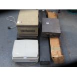 SUNDRY LOT INCLUDING REEL TO REEL, PROJECTOR AND SCREEN PLUS CINE CAMERA, ETC.