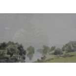 PHILIP WILSON STEER, FRAMED WATERCOLOUR DEPICTING A COUNTRY SIDE SCENE,
