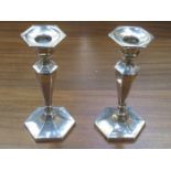 PAIR OF HALLMARKED SILVER CANDLESTICKS, BIRMINGHAM ASSAY,