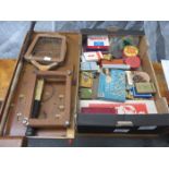 VARIOUS VINTAGE GAMES, BAGATELLE BOARD, BADMINTON RACQUETS, ACCESSORIES AND GOLF CLUBS, ETC.