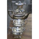 HALLMARKED SILVER FOUR PIECE TEA/COFFEE SET,