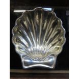 CONTINENTAL SILVER COLOURED SHELL FORM SWEET DISH.