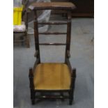 ANTIQUE LOW SEATED PRAYER CHAIR