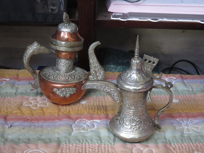 TWO MIDDLE EASTERN STYLE POTS