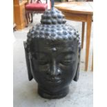 LARGE DECORATIVE METAL WARE INDIAN STYLE BUST,