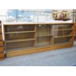 SET OF LONG SLIDING BOOKSHELVES