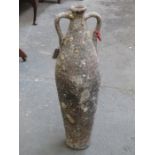 INTERESTING STONEWARE TWO HANDLED NARROW URN WITH LIMITED EDITION CERTIFICATE,