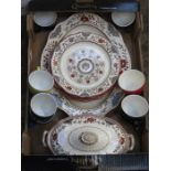 SUNDRY LOT INCLUDING VICTORIAN DINNERWARE PLUS CUPS AND SAUCERS