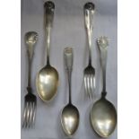 FIVE PIECES OF 830 NORWEGIAN FLATWARE,