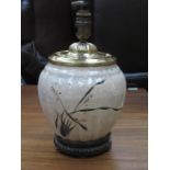 EARLY ORIENTAL STONEWARE GLAZED GINGER JAR,