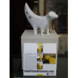 SUPERLAMBANANA - LIMITED EDITION "MERRY XMAS" WHITE CERAMIC MODEL BY BLU GNU,