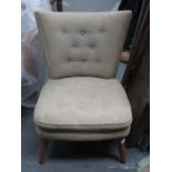 ART DECO BUTTON BACK EASY CHAIR