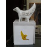 SUPERLAMBANANA - LIMITED EDITION "MERRY XMAS" WHITE CERAMIC MODEL BY BLU GNU,