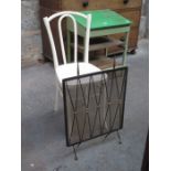 SINGLE BENTWOOD CHAIR AND FIREGUARD