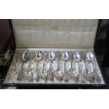 SET OF ELEVEN 830 NORWEGIAN SILVER DESSERT SPOONS BY BRODER. SCHOIEN.