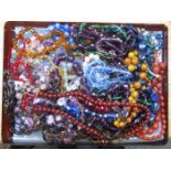 QUANTITY OF VARIOUS COSTUME BEADS,