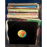 An extensive quantity of 45 and 33 RPM records.