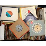 A large quantity of 45 RPM single records.