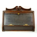 An old wooden tobacco shop display case, W. 40cm.