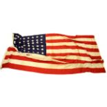 An old Bulldog Bunting United States of America flag, 5ft x 8ft.