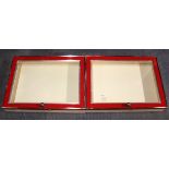 A pair of useful table/ counter top display cases, 46 x 61 x 11cm.