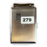 A Colibri chromium plated Art Deco cigarette case lighter.