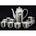 A vintage Midwinter coffee set.