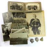 A quantity of military photographs and postcards.