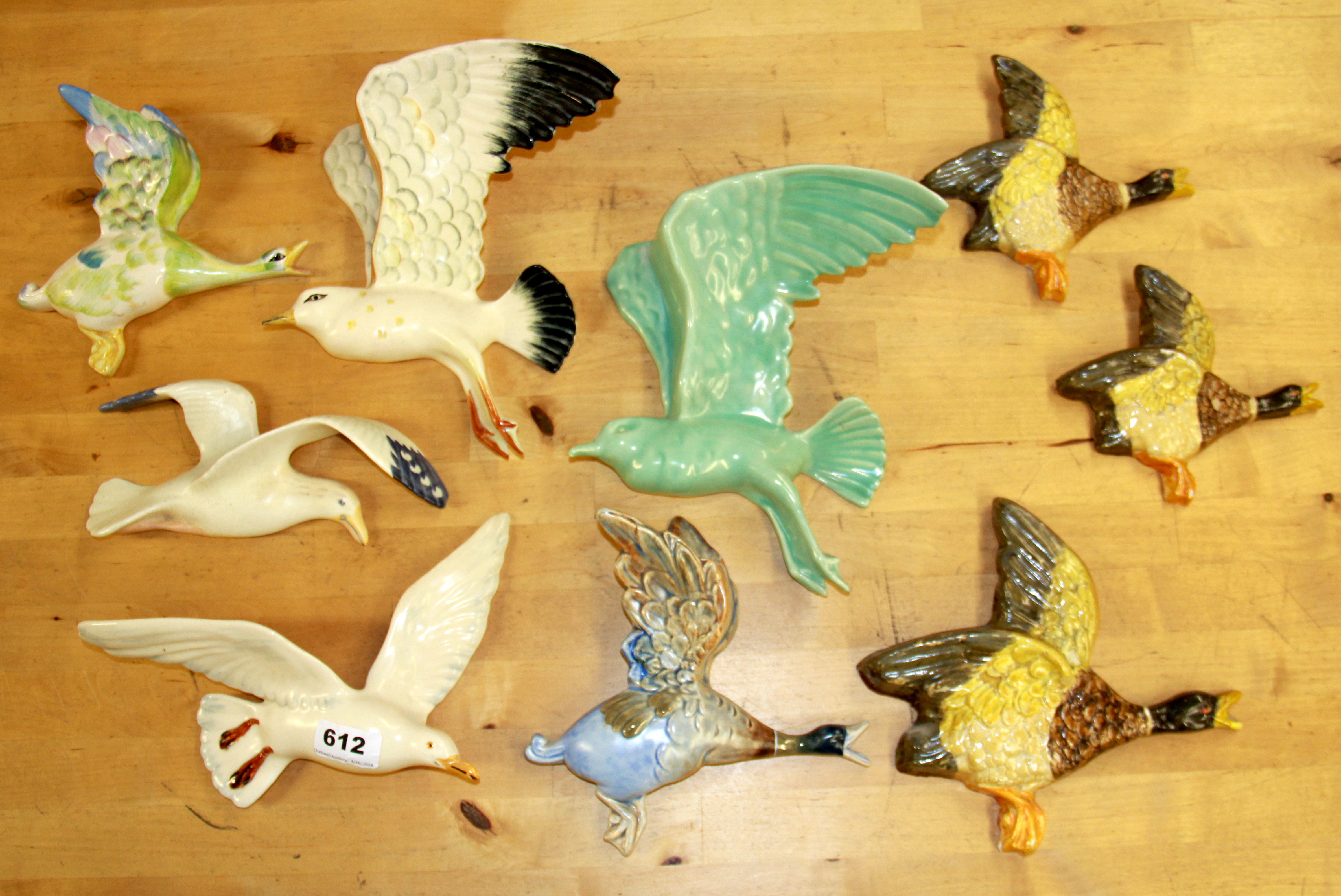 A collection of vintage flying seagulls and ducks, including Shorter & sons, Beswick and Ellgreve.