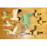 A collection of vintage flying seagulls and ducks, including Shorter & sons, Beswick and Ellgreve.