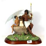 A Thomas Blackshear's ebony visions limited edition figure (No. 5046) entitled 'Under the shelter of