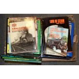 Railway interest. A box of railway books.
