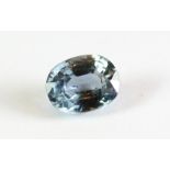 An unmounted 0.93ct oval cut natural untreated sapphire.