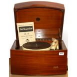 A mahogany cased Pye record player.