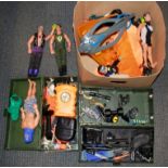 A quantity of Action Man figures and toys.