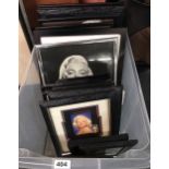 A quantity of framed prints of Marilyn Monroe.