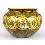 A large 19th Century Minton ceramic planter, Dia. 30cm, (A/F).