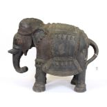 A large Indian handmade terracotta elephant, H. 31cm.