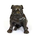 A bronze figure of a bulldog, H. 16cm.