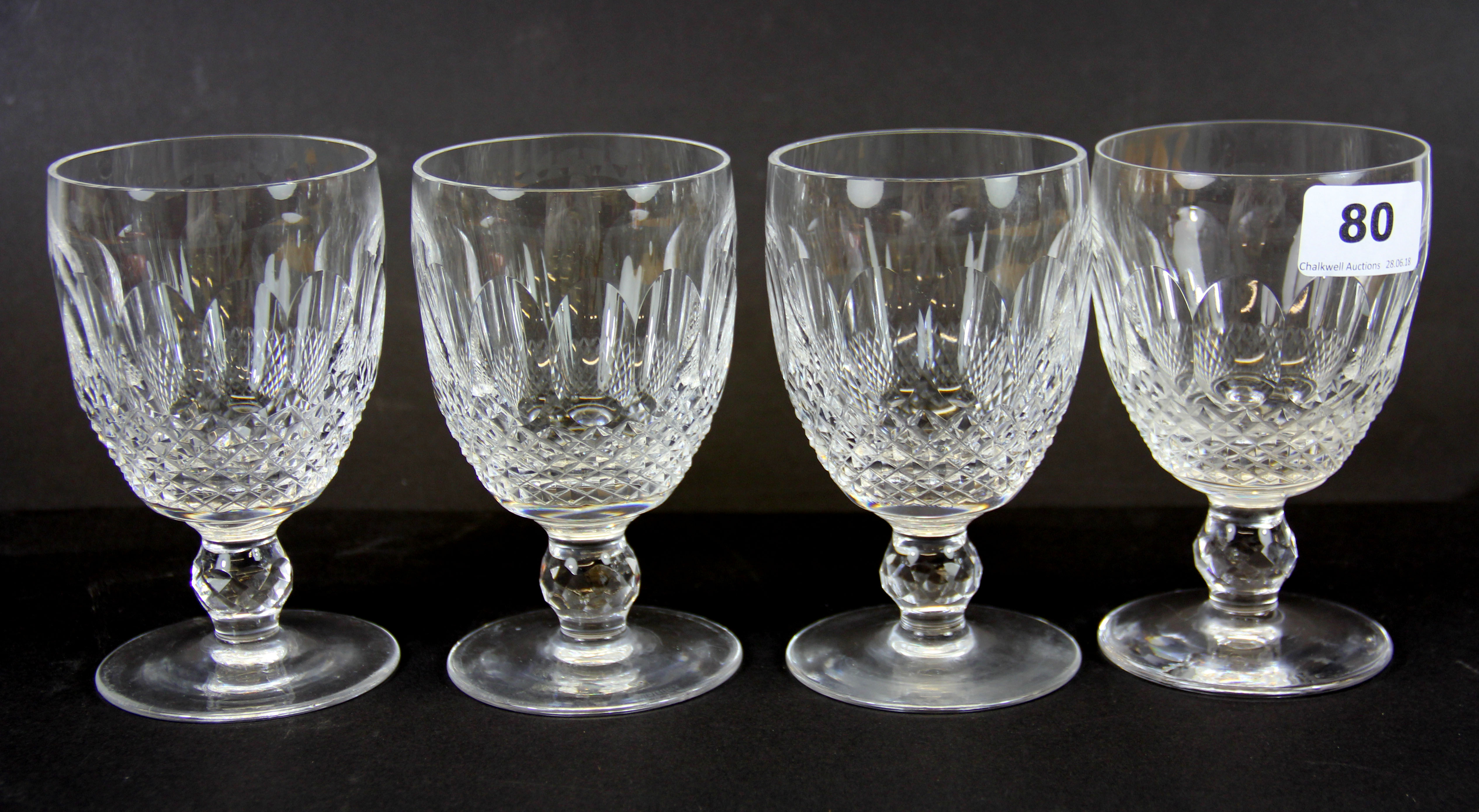Two 1960's cases of cutlery and four cut glass Waterford wine goblets. - Image 2 of 2