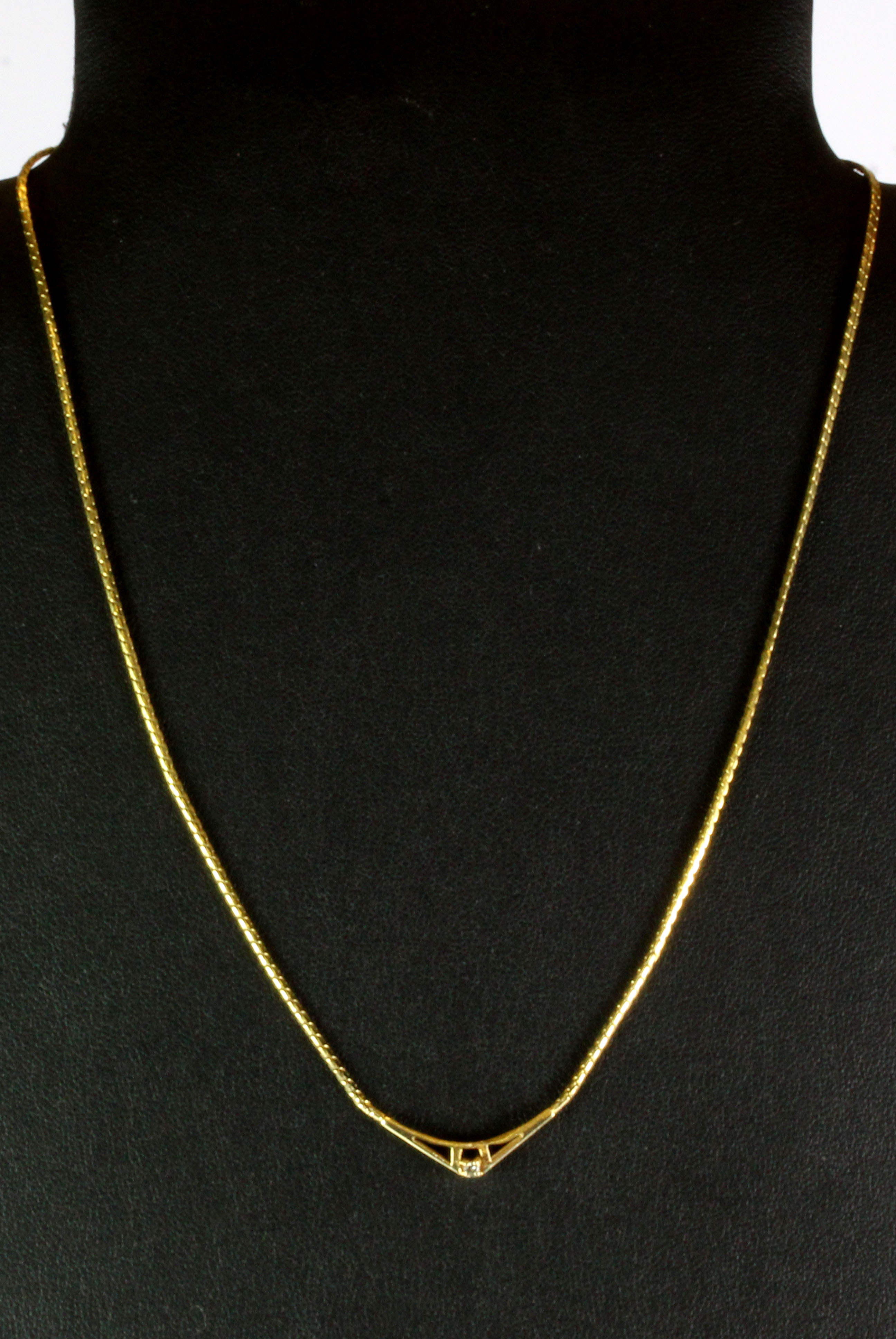 A 9ct yellow gold diamond set necklace together with a 9ct gold cross pendant, approx. 6.2g. - Image 2 of 2