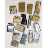 A bag of mixed vintage lighters.