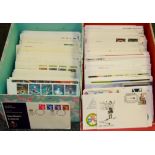 Two boxes of first day cover stamps.