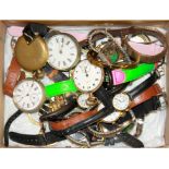 A box of mixed watches.